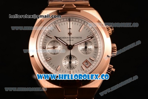 Vacheron Constantin Overseas Chrono Miyota 9015 Automatic Rose Gold Case with Gray Dial and Rose Gold Bracelet - Click Image to Close